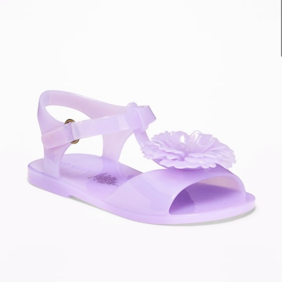 Old Navy Other - Old Navy Flower Appliqué Jelly Purple Sandals 9 Old Navy Other - Old Navy Flower Appliqué Jelly Purple Sandals 9